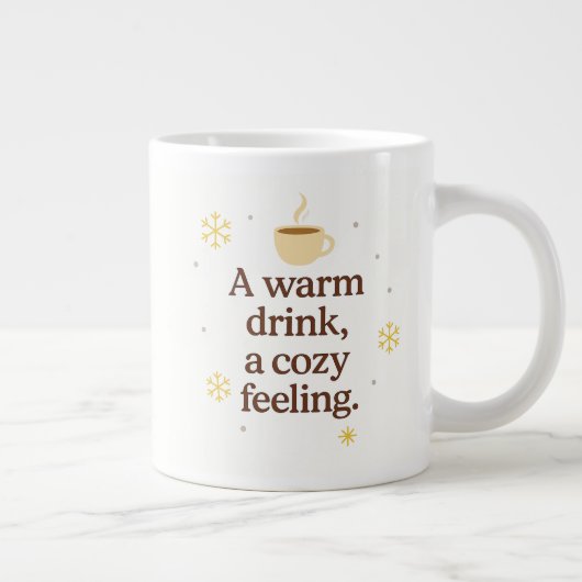 A Warm Drink, A Cozy Feeling | Winter Mug ジャンボコーヒーマグカップ (右)