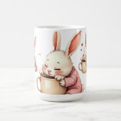 A Warm Hug in a Cup Morning Snuggles Bunny’s Cozy  コーヒーマグカップ (中央)