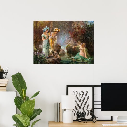 A Water Idyll by Hans Zatzka – ポスター (ホームオフィス)