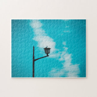 A watercolor sky and a streetlight ジグソーパズル