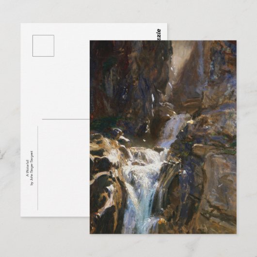 A Waterfall by John Singer Sargent ポストカード (正面/裏面)