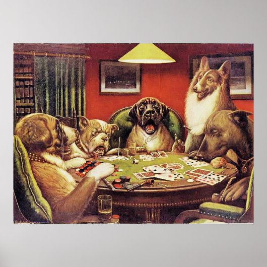 A Waterloo, Dogs Playing Poker, ポスター (正面)
