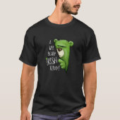 A Wee Beary Irish Today Green Grumpy Bear Pun St P Tシャツ (正面)