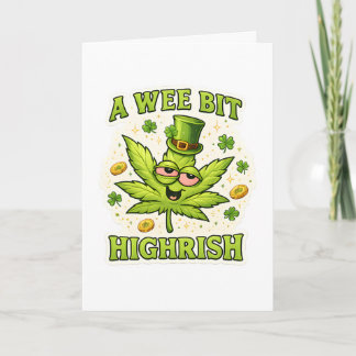 A Wee Bit Highrish Funny Irish Leaf Vibes カード
