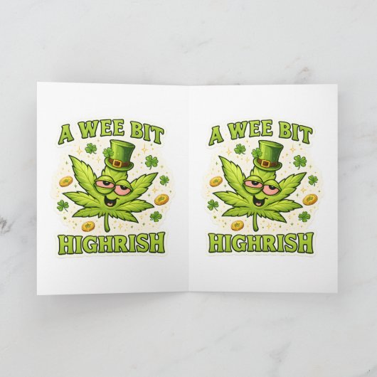 A Wee Bit Highrish Funny Irish Leaf Vibes カード (内部)