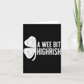 A Wee Bit Highrish Shirt Funny Men Women St Patric カード (正面)