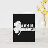 A Wee Bit Highrish Shirt Funny Men Women St Patric カード (黄色い花)