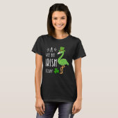A Wee Bit Irish Today Flamingo Leprechaun St Patty Tシャツ (正面フル)