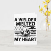A Welder Melted My Heart Valentine Day On Ck Wel カード (黄色い花)