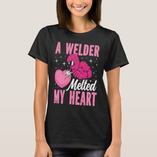 A Welder Melted My Heart Welding Mask  1 Tシャツ (正面)