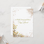 A Well Deserved Rest Elegant Retirement gift カード (正面/裏面インサイチュ)