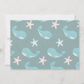 A Whale of a Good Time Blue Boy 1st Birthday Photo 招待状 (裏面)