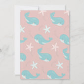 A Whale of a Good Time Pink Girlの誕生日 招待状 (裏面)