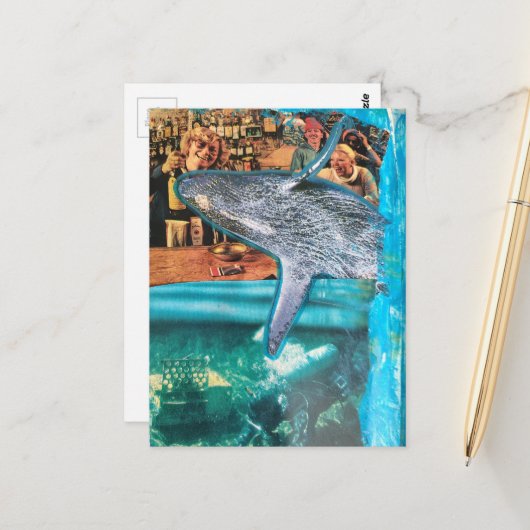 A Whale of a Time A Surreal Collage ポストカード (正面/裏面インサイチュ)