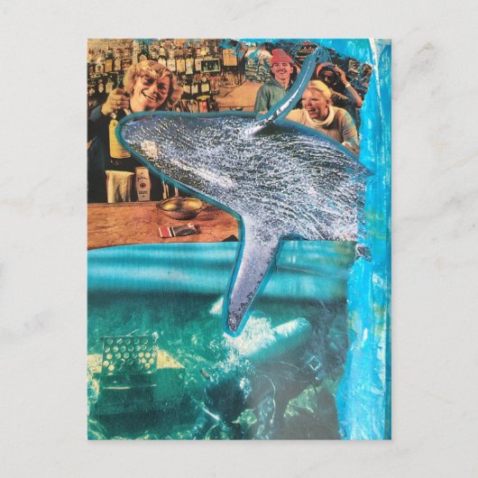 A Whale of a Time A Surreal Collage ポストカード (正面)