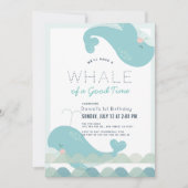 A Wheel of a Good Time Blue Boy 1st Birthday 招待状 (正面)