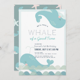 A Wheel of a Good Time Blue Boy 1st Birthday 招待状