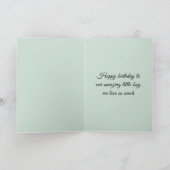 A whimsical Cute Safari Baby Birthday Card カード (内部)