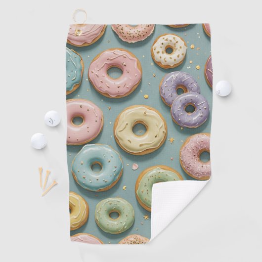 A Whimsical Pastel Donut Dream ゴルフタオル (インサイチュ)
