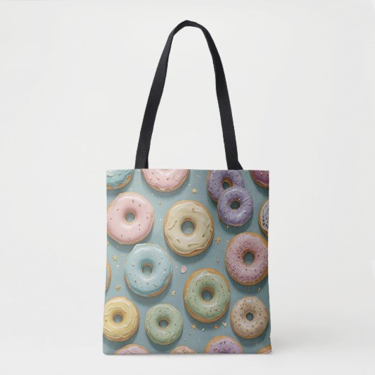 A Whimsical Pastel Donut Dream トートバッグ (正面)