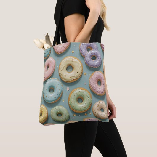A Whimsical Pastel Donut Dream トートバッグ (クローズアップ)
