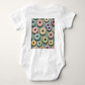 A Whimsical Pastel Donut Dream ベビーボディスーツ (裏面)