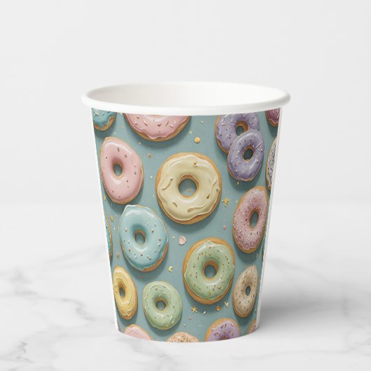 A Whimsical Pastel Donut Dream 紙コップ (裏面)