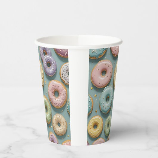 A Whimsical Pastel Donut Dream 紙コップ (左)