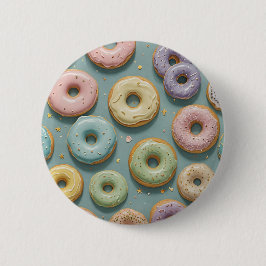 A Whimsical Pastel Donut Dream 缶バッジ