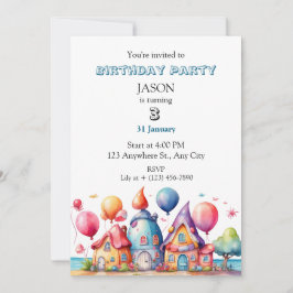 A Whimsical Village of Balloon 招待状