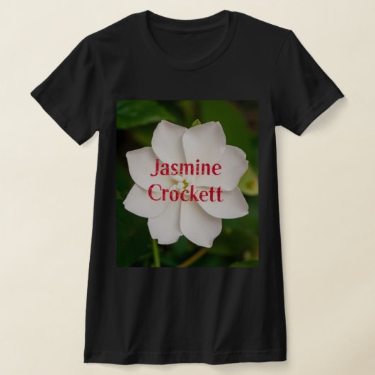 A white blooming jasmine flower with Jasmine Crock Tシャツ (レイダウン)