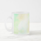 A white ceramic mug with a pastel watercolor  フロストグラスマグカップ (左)