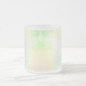 A white ceramic mug with a pastel watercolor  フロストグラスマグカップ (中央)