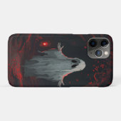 A white ghost holding a red lantern with red leave Case-Mate iPhoneケース (裏面(横))