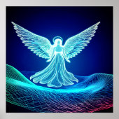 A White Glowing Angel Resting in His Hand Poster ポスター (正面)