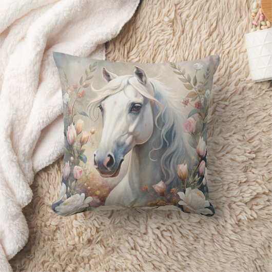 A White Horse クッション (ブランケット)