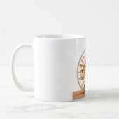a white mug with an image of sun and moon コーヒーマグカップ (左)