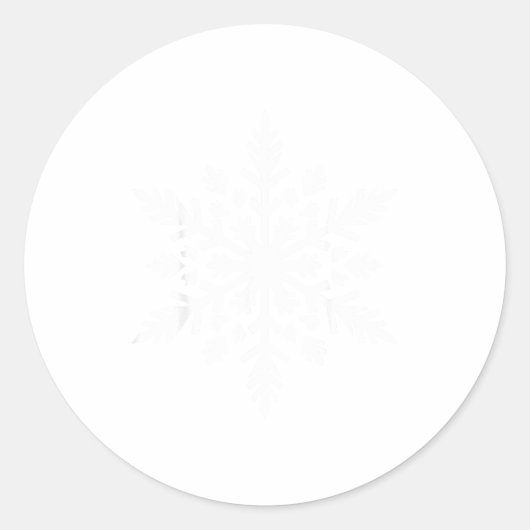 A White Snowflake  ラウンドシール (正面)