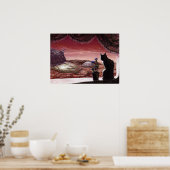 A Whole New World - Sci-Fi - Cat on火星 ポスター (キッチン)