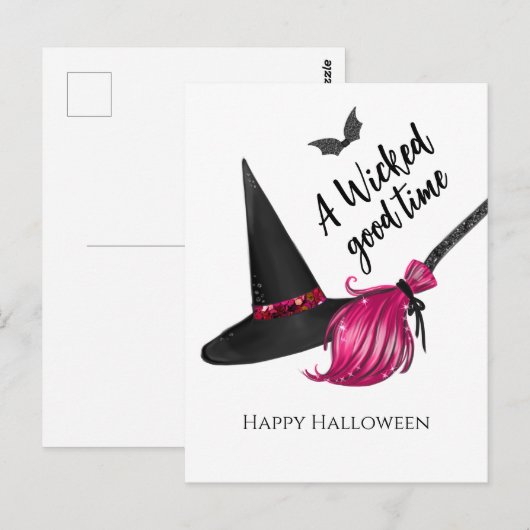 A Wicked Good Time Happy Halloween ポストカード (正面/裏面)