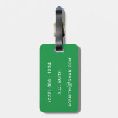 A Winged Green Alligator Luggage Tag ラゲッジタグ (裏面縦)