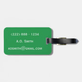 A Winged Green Alligator Luggage Tag ラゲッジタグ (裏面横)