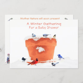 A Winter Baby Shower-Gender Neutral: Invitation 招待状