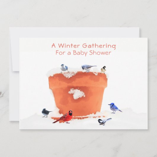 A Winter Baby Shower-Gender Neutral: Invitation 招待状 (正面)