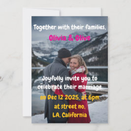 A Winter Wonderland Wedding Invitation 招待状