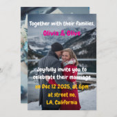 A Winter Wonderland Wedding Invitation 招待状 (正面/裏面)