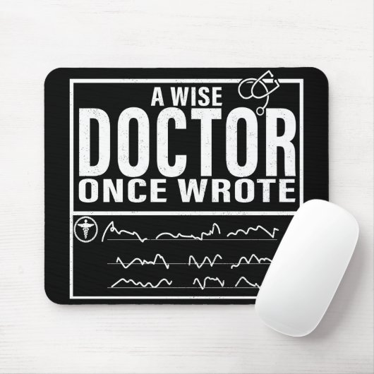 A Wise Doctor Once 書 – ドクおもしろいターことわざ マウスパッド (マウス)