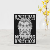 A Wise Man Told His Wife Nothing Because He Was A  カード (黄色い花)