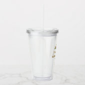 "A Wise Woman Builds Her House" Personalized Clear アクリルタンブラー (右)