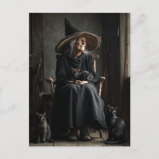 A Witch and her Cats ポストカード (正面)